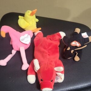 Lot Of 4 Beanie Babies (3 Are Teenies)